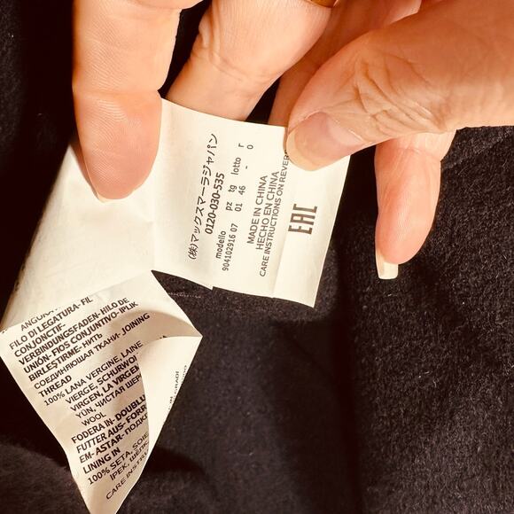 S MaxMara Cucio Amano Navy Angora Wool Blend 3-Button Blazer 12 - Picture 8 of 13